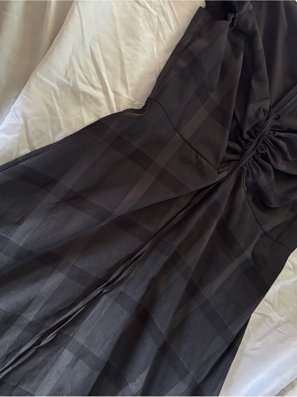 Antonio Melani Puff Sleeve Midi Dress | Size 8 | Elegant Black Occasion Dress - Picture 5 of 6